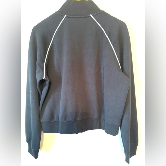 SPANX AirEssentials Black Pique Full Zip Track Jacket NWT - Picture 2 of 5